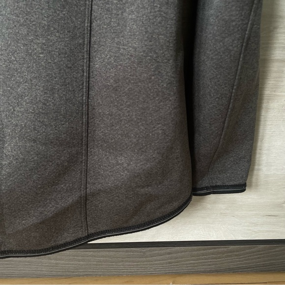 Lole Asymmetrical Zip Front Gray Fleece Light Hooded Jacket - Picture 10 of 15